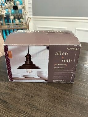 allen + roth Hainsbrook Mini Pendant Light - Aged Bronze